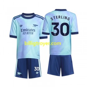 Billige Fotballdrakter Arsenal Sterling 30 Barn Tredjedraktsett 2024/25 Kortermet